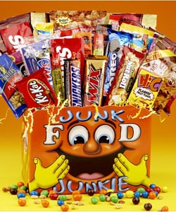 Junk Food Junkie Gift Basket