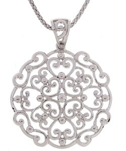 Sterling Silver Filigree Antique-style Necklace