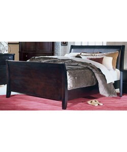 Portofino Black Bicast Leather Queen-size Bed