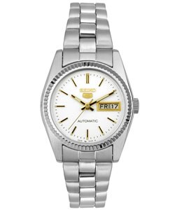 Seiko 5 Women's Silver Dial Automatic Steel Watch