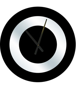 Bullseye Black Mirror Clock
