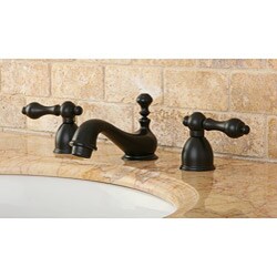 Mini-widespread Dark Bronze Bathroom Faucet