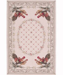 Hand-hooked Bijoux Beige Wool Rug (9'9 x 13'9)