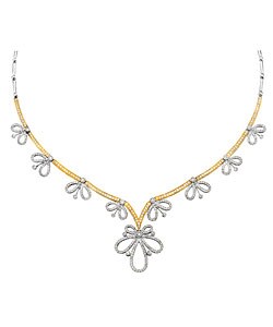 18k Two-tone Gold 3-1/2ct TDW Diamond Necklace