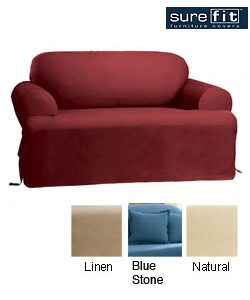 Sure Fit Cotton Classic T-cushion Loveseat Slipcover