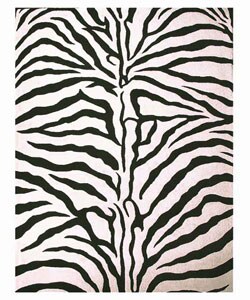 Hand-tufted Zebra Stripe Wool Rug (5' x 8')