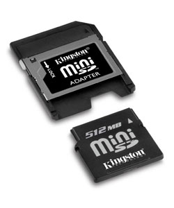 Kingston 512MB Mini-SD Memory Card with Adapter