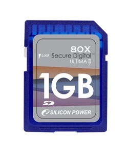 Silicon Power 1GB 80x Speed SD Memory Card
