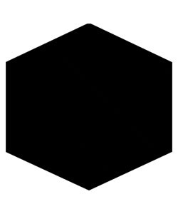 Black Hexagonal Mirror Tiles (Set of 3)