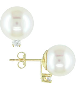 14k White Gold Cultured Pearl Earrings (Case of 3)