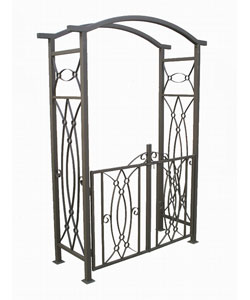 Constaine Wrought Iron Garden Arbor with Gate