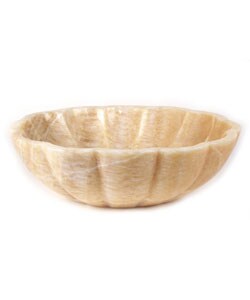 Fontaine Honey Clamshell Onyx Stone Bathroom Vessel Sink