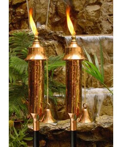 Elegante Hammered Copper Torches (Set of 2)