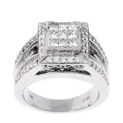 14k White Gold 1 1/2ct TDW Diamond Ring (G-H, I2)