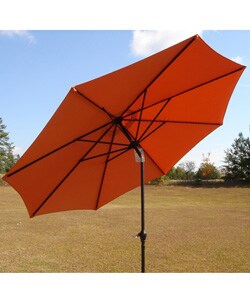 Orange Tilting 9-foot Patio Umbrella