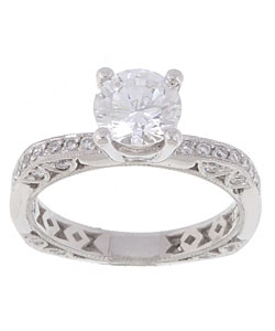 Tacori Platinum CZ Center 1/3ct TDW Diamond Ring (G-VS)