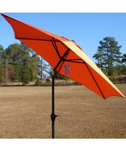 Adjustable Orange Aluminum 7.5-foot Patio Umbrella