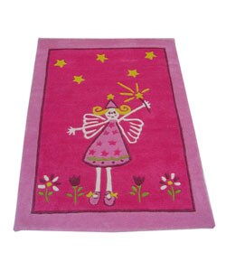Indian Tufted Pink Fairy Rug (3'1 x 4'2)