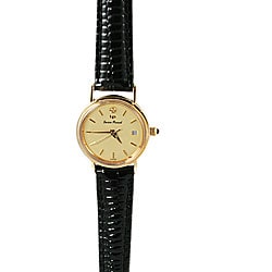 Lucien Piccard Women's 10k Gold Bezel Watch