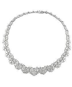 18k White Gold 64 3/8ct TDW Diamond Necklace (G-I, I1-I2)