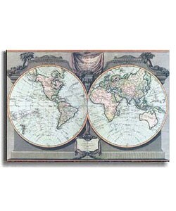 New Map of the World Stretched Canvas Art Print