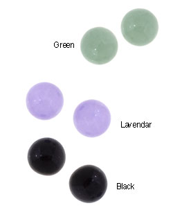 10k Yellow Gold and Jade Stud Set