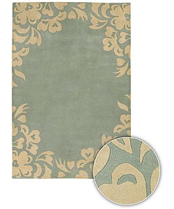 Hand-tufted Aurora Blue Wool Rug (7'9 x 10'6)