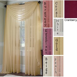 Platinum Voile Sheer Rod Pocket 95-inch Curtain Panel