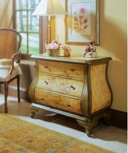 Hand-painted Golden Honey and Celery Bombay Chest
