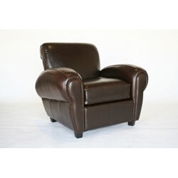 Dexter Dark Brown Bi-cast Leather Reclining Arm Chair