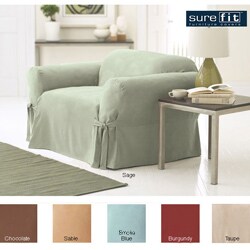 Sure Fit Smooth Suede Washable Chair Slipcover