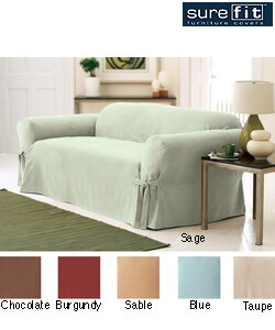 Sure Fit Smooth Suede Washable Loveseat Slipcover