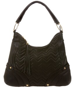 Via Spiga Zig Zag Quilted Leather Hobo Bag