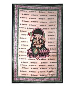 Handcrafted Ganesh Powerloom Tapestry (India)