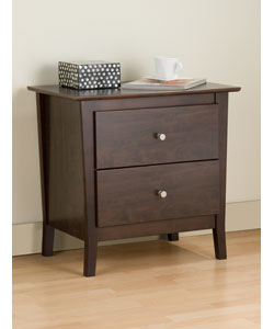 Everett Espresso 2-Drawer Night Stand