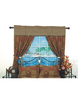 Amsterdam Pole Top 84-inch Curtain Panel & Valance Set