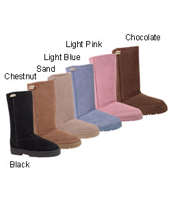 BearPaw Women's Sheepskin 12-inch Lugged-sole Boot