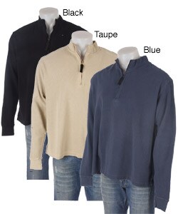 SDI Men's Waffle Knit Quarter Zip Pullover