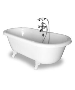 Celine White Clawfoot Double-ended Bathtub Package