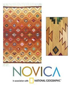 Peruvian Sunny Earth Wool Tapestry (4' x 5'3)