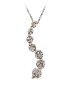 Sterling Silver Single Diamond Journey Necklace