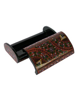 Handmade Etched Floral Lacquer Treasure Box