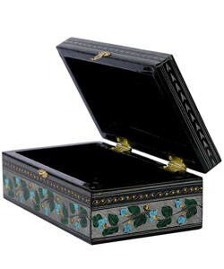 Handmade Etched Lacquer Jewelry Box