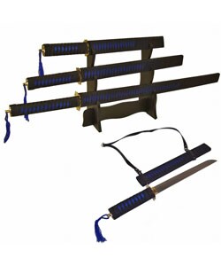 Slayer Black & Blue 4-piece Ninja Sword Set