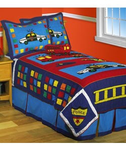 Heroes 4-piece Patchwork Quilt Set