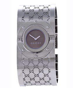 Gucci Women's Brown Dial Cuff Bracelet Watch