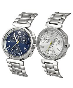 Geneva Platinum Men's Chronograph Look Watch