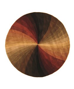 Hand-tufted Swirl Wool Rug (6' Round)