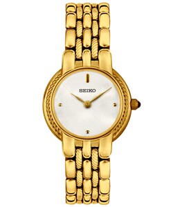 Seiko Women's White Dial Goldtone Fashion Watch