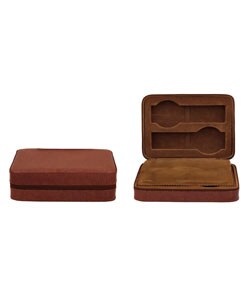 Brown Lizard Pattern 4-slot Watch Box